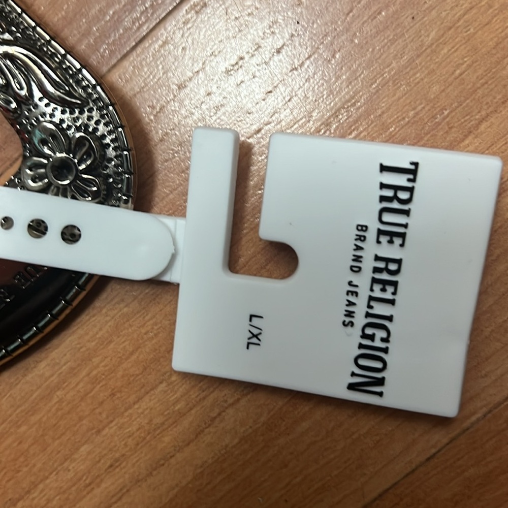 True Religion Western Stud Cowgirl White Belt for Women Size L/XL NWT - Picture 7 of 9